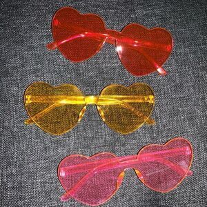 Novelty Heart Colored Glasses